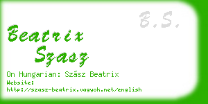 beatrix szasz business card